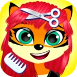 hair salon: animals android application logo